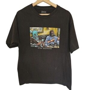 DGK T shirt Mens Large Black Graphic Stay Hungry